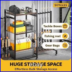 Fishing Rod Holder for Ground Stand Fishing Pole Holders 28 Rods Black-28 Rods