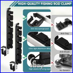 Fishing Rod Holder for Truck Bed, Hold 6 For 4 Rods, silver