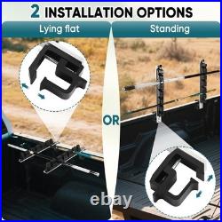 Fishing Rod Holder for Truck Bed, Hold 6 For 4 Rods, silver