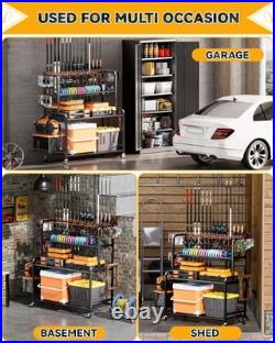 Fishing Rod Holder with 15-Pole Rack 3-Tier Fishing Cart for Fishing Accessor