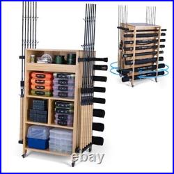 Fishing Rod Holders for A Fishing Tackle Storage Cabinet With 2 Rod Racks