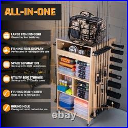 Fishing Rod Holders for A Fishing Tackle Storage Cabinet With 2 Rod Racks