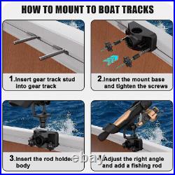 Fishing Rod Holders for Boat, Fishing Boat Rod Holder with Track Mount, Fishing