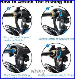 Fishing Rod Holders for Boat, Upgraded Fishing Rod Holder with Enlarge Clamp Inn