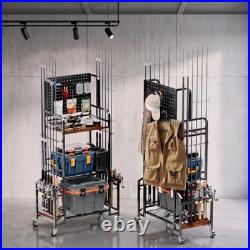 Fishing Rod Holders for Garage, 12-Rod Fishing Pole Holders with Pegboard &