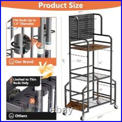 Fishing Rod Holders for Garage, 12-Rod Fishing Pole Holders with Pegboard &