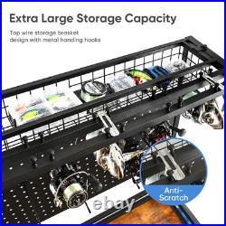 Fishing Rod Holders for Garage, 3-Tier Fishing Rod Rack, Fishing Gear Organizer