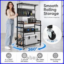 Fishing Rod Holders for Garage, 3-Tier Fishing Rod Rack, Fishing Gear Organizer