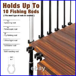 Fishing Rod Holders for Garage 360 Degree Rotating Fishing Rod Rack Pole