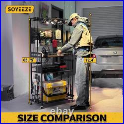 Fishing Rod Holders for Garage, Fishing Gear Holder for Fishing Rod Tackle Box St