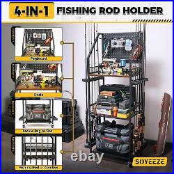 Fishing Rod Holders for Garage, Fishing Pole Holders, Fishing Gear Storage up to 1