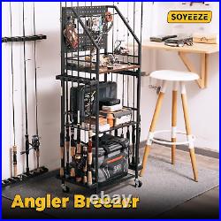 Fishing Rod Holders for Garage, Fishing Pole Holders, Fishing Gear Storage up to 1