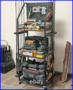 Fishing Rod Holders for Garage, Fishing Pole Holders, Fishing Gear Storage up to 1