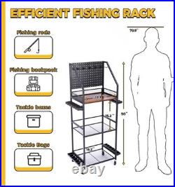 Fishing Rod Holders for Garage, Fishing Pole Holders Up to 12 Rods with Pegbo