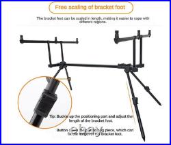 Fishing Rod Pod Stand Adjustable 3 Bite Alarms Swinger Set Carp Rod Holder Kit