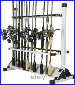 Fishing Rod Rack, 12&24 Rods Aluminum Fishing Rod Holder-Space Saving Oragniz