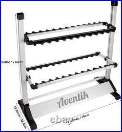 Fishing Rod Rack, 12&24 Rods Aluminum Fishing Rod Holder-Space Saving Oragniz