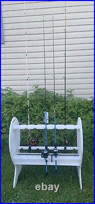 Fishing Rod Rack 14 Rod Fishing Pole Holder Indoor/Outdoor Use