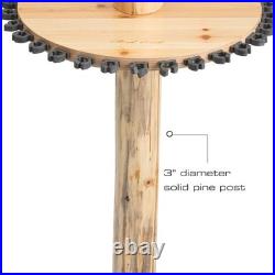 Fishing Rod Rack 30 Rod Holder Wooden Spinning Stand 360 Degree Swivel Storage