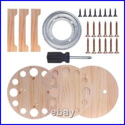 Fishing Rod Rack 360 Degree Rotating Wood Pole Holder Fishing Gear 12 Holes