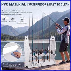 Fishing Rod Rack for 24 Rods, 3 Tier Detachable Design Fishing Pole Holder, Wate