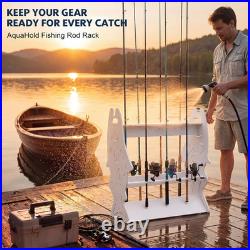 Fishing Rod Rack for 24 Rods, 3 Tier Detachable Design Fishing Pole Holder, Wate