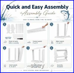 Fishing Rod Rack for Garage & Dock, 3 Tier Detachable Design Fishing Pole Holder