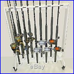 Fishing rod rack that hold more rods in less space than typical 20 rod holders