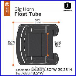 Float Fishing Tube Easy Access Rod Holder Comfortable Backrest