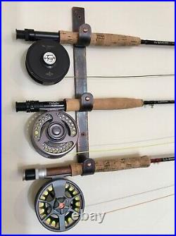 Fly Fishing Rod Holder Wall Mounted for Home and Office. Handmade in NC