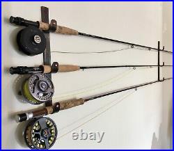 Fly Fishing Rod Holder Wall Mounted for Home and Office. Handmade in NC