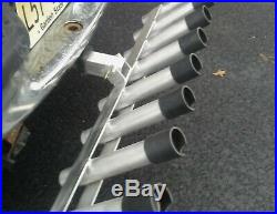 Folding Hitch Mounted Aluminum Fishing Rod Holder / Surf Pole Rack