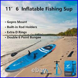 Freein 116 Inflatable Fishing Sup with Rod Holders Stand Up Paddle Board