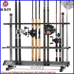 Fresh/ Salt Water Fishing Rod Rack Holder Pole Organizer Aluminum Ground Stand