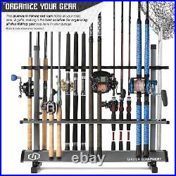 Fresh/ Salt Water Fishing Rod Rack Holder Pole Organizer Aluminum Ground Stand