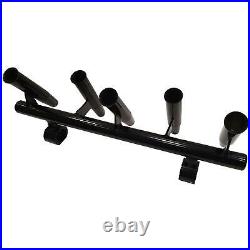 Galaxy Black 5 Fishing Rod Pole Holder / Mount Bracket for Boat Tower, T-Top