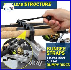 Go Anywhere 5-Rod Fishing Rod Holder for Truck Bed, Aluminum Truck Bed Fishing P