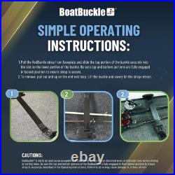 Gunwale/Deck Mount Retractable Rod Tie-Down, 24-Inch Self-Retracting Fishing Rod