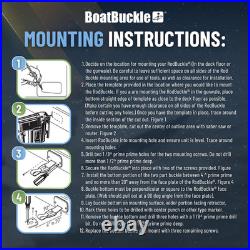 Gunwale/Deck Mount Retractable Rod Tie-Down, 24-Inch Self-Retracting Fishing Rod