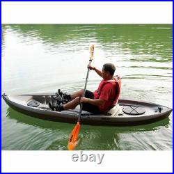 H20-FLO Fishing Sit-On 1 Person Kayak 10ft (304cm) with Paddle and Rod Holders