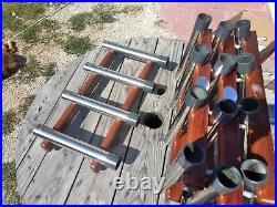 HD 4 Pole Fishing Rod Holder Stainless/Teak Wood