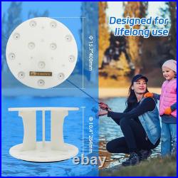 HDPE Fishing Rod Holder Rack for 12 Rods, Rotating Pole Storage Organizer with S