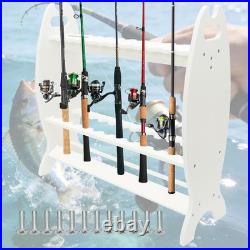 HDPE Fishing Rod Holder Rack for 24 Rods, Heavy-Duty Pole Storage Organizer with
