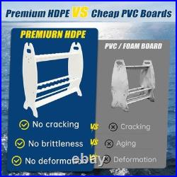 HDPE Fishing Rod Holder Rack for 24 Rods, Heavy-Duty Pole Storage Organizer with