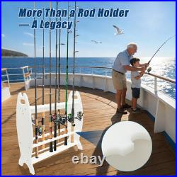 HDPE Fishing Rod Holder Rack for 24 Rods, Heavy-Duty Pole Storage Organizer with