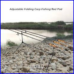HUIOP Fishing Rod Holder, Adjustable Retractable Pole Stand With Bite Alarms