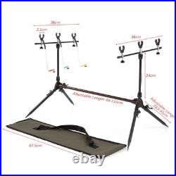 HUIOP Fishing Rod Holder, Adjustable Retractable Pole Stand With Bite Alarms