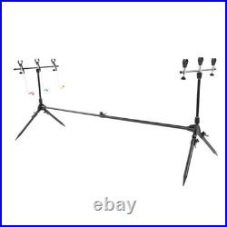 HUIOP Fishing Rod Holder, Adjustable Retractable Pole Stand With Bite Alarms