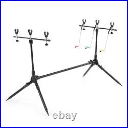 HUIOP Fishing Rod Holder, Adjustable Retractable Pole Stand With Bite Alarms