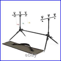 HUIOP Fishing Rod Holder, Adjustable Retractable Pole Stand With Bite Alarms